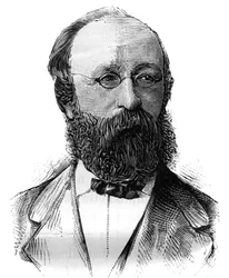 Ritratto di Charles Demole (1828-1908), politico francese. Incisione in "Le Monde Illustré", 16 gennaio