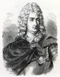 Ritratto di Charles François Du Fay (1698 - 1739), chimico e fisico francese - in "Album della Scienza; illustri scienziati; Grandi scoperte" 1896