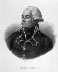 Ritratto di Charles François Du Périer detto Dumouriez (1739 - 1823) Generale francese - in "Rivoluzione francese" di Thiers. XIX secolo