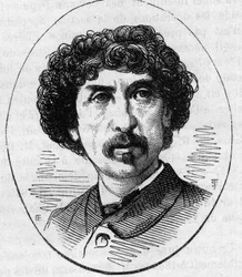 Ritratto di Charles Garnier (1825-1898), architetto francese. Incisione in "Le Monde Illustré" n.890 del 2 maggio 1874