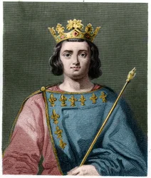 Ritratto di Carlo IV il Bello (1294 - 1328), Re di Francia - in 