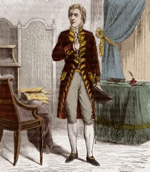 Ritratto di Claude Louis, conte Berthollet (1748-1822), chimico francese - Claude-Louis Berthollet (1748-1822), medico e chimico francese - Incisione in "Scienze alla portata di tutti - Fisica e chimica popolari" di Alexis Clerc - Fine XIX secolo - Collezi