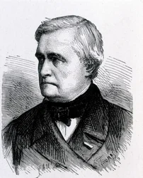 Ritratto di Claude Pouillet, fisico francese (1790 - 1868) - in "Album della Scienza; illustri scienziati; Grandi scoperte" 1896