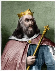 Ritratto di Clotario II (584 - 628), Re di Neustria e Re dei Franchi - in 
