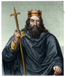 Ritratto di Clodoveo I (v. 466 - 511), Re dei Franchi - in “Histoire des Francais” di Lavallee, incisione, sd.