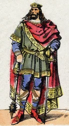 Ritratto di Clodoveo I, re dei Franchi.