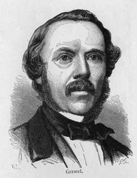 Ritratto di Coxwel, aeronauta britannico - in "Album della Scienza; illustri scienziati; Grandi scoperte" 1896