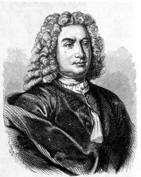 Ritratto di Daniel Bernoulli (1700 - 1782), matematico e fisico svizzero - in "Album della Scienza; illustri scienziati; Grandi scoperte" 1896