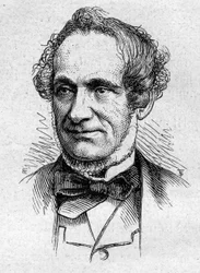 Ritratto di Desire Nisard (1806-1888), saggista e accademico francese. Incisione in 