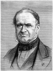 Ritratto di Elie de Beaumont (1798-1874), geologo francese. Incisione in 