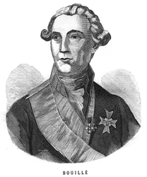 Ritratto di François Claude Amour, marchese de Bouillé (1739-1800), generale francese. Incisione in "Le Illustrazioni dell