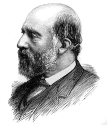 Ritratto di Francois Ferdinand Philippe, Principe di Joinville (1818-1900). Incisione in "Le Monde Illustré", 26 giugno 1886.