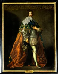Ritratto di Francois de Bethune, Duca di Orval (1598-1678) figlio di Maximilien de Bethune, Duca di Sully (1559-1641). Dipinto anonimo del XVII secolo. Olio su tela. Menzione obbligatoria: Sully sur Loire, Castello di Sully
