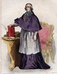 Ritratto di Francois de Pons de Salignac de La Mothe Fenelon, arcivescovo, teologo, poeta e scrittore francese