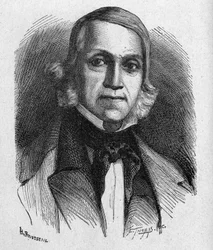 Ritratto di François Sudre, inventore della telegrafia musicale - in "Album della Scienza; illustri studiosi; Grandi scoperte" 1896