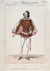 Ritratto di Gilbert Duprez, tenore e compositore francese in "La Favorite" di Gaetano Donizetti
