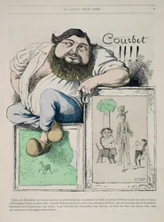 Ritratto di Gustave Courbet (1819-77) illustrazione da Gill Revue, pub. da Marchandeau, 1868