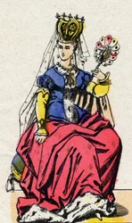 Ritratto di Isabeau di Baviera, moglie di Carlo VI di Francia.