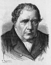 Ritratto di Jacques Babinet (1794 - 1872), fisico e astronomo francese - in "Album della Scienza; illustri scienziati; Grandi scoperte" 1896