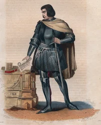 Ritratto di Jean Juvenal (Jouvenel) des Ursins (1360-1431), giudice francese.