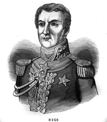Ritratto di Joseph Léopold Sigisbert Hugo (1773-1828), generale del Primo Impero, padre di Victor Hugo. Incisione in "Le Illustrazioni dell