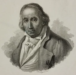 Ritratto di Joseph Marie Charles, detto Jacquard (1752-1834), tessitore francese e inventore del telaio Jacquard, incisione di Guadagnini