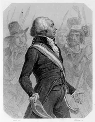 Ritratto di Jérôme Pétion de Villeneuve (1756-1794), politico francese. In "La storia dei Girondini" di Lamartine