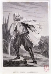 Ritratto di Kheir - Eddin - Barberousse, pirata turco del 16° secolo - in 