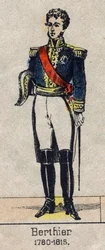 Ritratto di Louis Alexandre (Louis-Alexandre) Berthier (1753-1815), Principe di Neuchatel, Maresciallo di Francia - Immagine di Epinal della fine del XIX secolo - Collezione privata