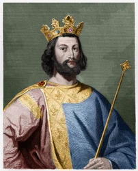 Ritratto di Luigi VII il Giovane (1120-1180), re di Francia - in «Histoire des Français» di Lavallée, incisione, senza data