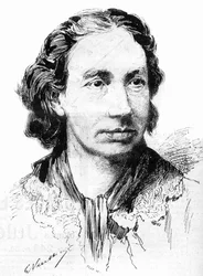 Ritratto di Louise Michel (1830-1905), attivista femminista e partigiana della Comune di Parigi. Qui nel 1887.