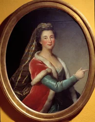 Ritratto di Marie Desmares La Champmesle (1642-1698) attrice nel ruolo di Roxane. Dipinto anonimo