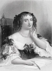 Ritratto di Marie de Rabutin-Chantal, Marchesa di Sévigné conosciuta come Madame de Sévigné (1626-1696) scrittrice - incisione