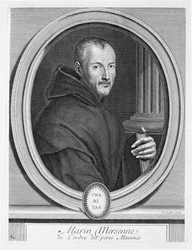 Ritratto di Marin Mersenne inciso da Duflos