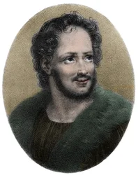 Ritratto di Mathurin Regnier Poeta francese (1573-1613) - Ritratto di Mathurin Regnier (1573-1613), satirico francese, Incisione
