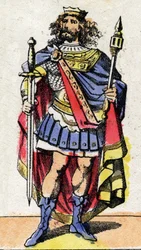 Ritratto di Meroveo III (o Meroveo) (ca. 412-458), Re dei Franchi dal 448 al 458.