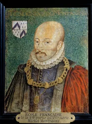 Ritratto di Michel Eyquem, Signore di Montaigne (1533-1572) Anonimo. Dipinto. Scuola francese. Museo Condé, Chantilly, Francia