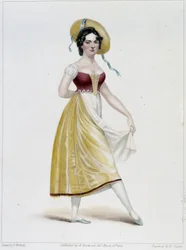 Ritratto di Miss Noblet nel Balletto del Contadino Assunto