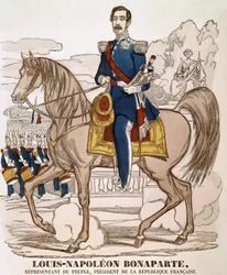 Ritratto di Napoleone III - rappresentante del popolo, Presidente della Repubblica Francese. (Charles Louis Napoleone Bonaparte) (1808 - 1873). Immagine di Epinal