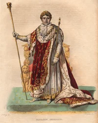 Ritratto di Napoleone I (Napoleone Bonaparte) (1769-1821), Imperatore dei Francesi, in vesti imperiali.