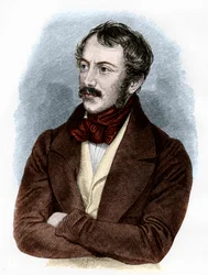Ritratto di Nikolaus Lenau (incisione a colori)