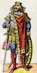 Ritratto di Faramondo, re dei Franchi Sali (regno tra il 420-428).