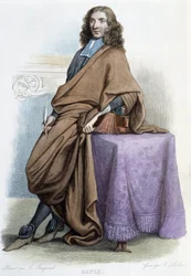 Ritratto di Pierre Bayle, filosofo e scrittore francese (1647-1706) - in "Le Plutarque francais", di Mennechet