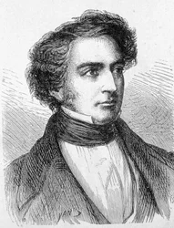 Ritratto di Robert Stephenson (1803 - 1859) - in "Album della Scienza; illustri studiosi; Grandi scoperte" 1896