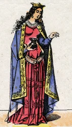 Ritratto di Santa Batilde, regina di Francia (morta nel 680) moglie di Clodoveo II