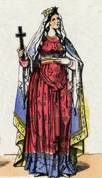 Ritratto di Santa Clotilde, Regina dei Franchi (ca. 475-545), moglie di Clodoveo I