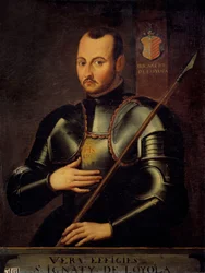 Ritratto di sant’Ignazio di Loyola (1491-1556), fondatore dell’Ordine dei Gesuiti. Dipinto anonimo della scuola francese