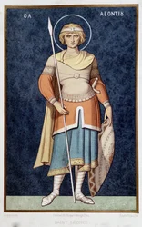 Ritratto di San Leone dopo mosaico greco XI secolo