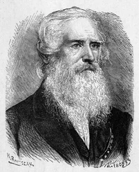 Ritratto di Samuel Morse (1791 - 1872), pittore e fisico americano - in "Album della Scienza; illustri scienziati; Grandi scoperte" 1896