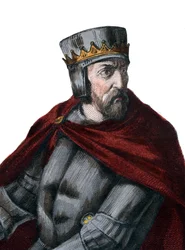 Ritratto di Simone IV de Montfort, 5º Conte di Leicester (1150-1218), nobile francese